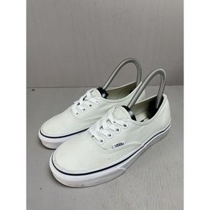 Vans 721356 Lace-Up White Low Top Skate Shoes Women's SZ 5.5